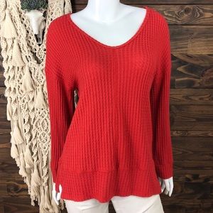Cherish | Oversized Waffle Knit Sweater‎ Blouse
